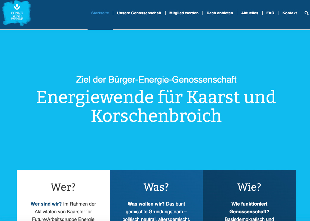 Sonne-Wind-Wende Homepage
